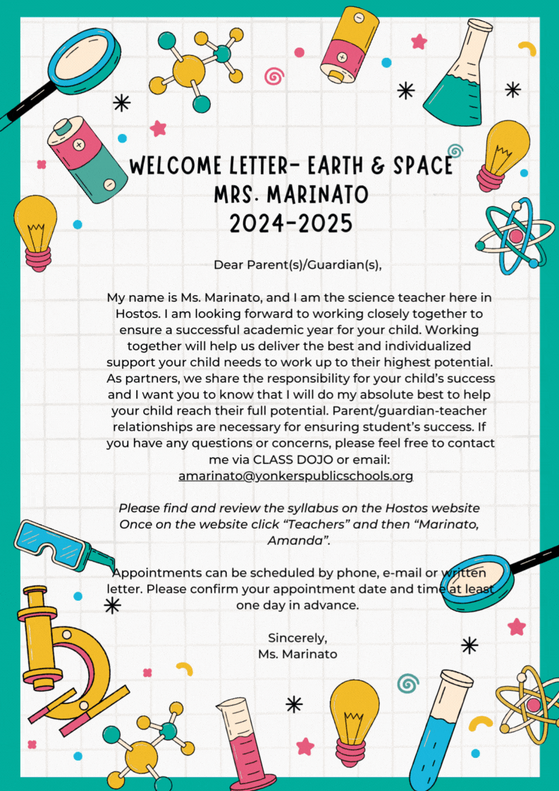 Welcome Letter (7th)